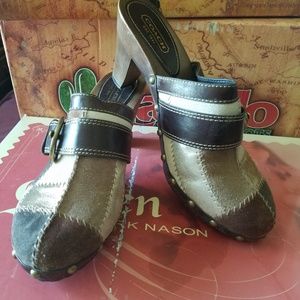 Coach Suede Patch Clogs